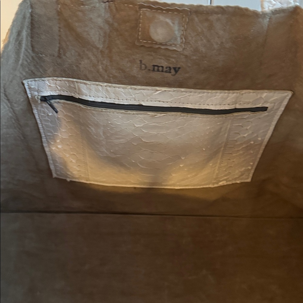 B. May white python tote - image 3
